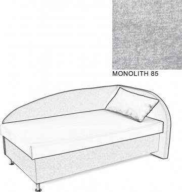 Čalouněná postel AVA NAVI, s úložným prostorem, 120x200, pravá, MONOLITH 85