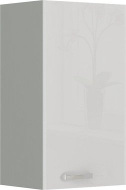 Kuchyňská skříňka Bolzano 40-G-72-1F-bílý lesk/šedá