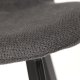 Židle jídelní, šedá látka, černá kovová podnož DCL-1031 GREY2