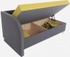 Čalouněná postel AVA NAVI, s úložným prostorem, 90x200, levá, MONOLITH 15