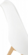 Plastová jídelní židle DAMARA bílá/světle šedá látka