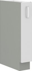 Kuchyňská skříňka Bolzano 15-D-CARGO-BB bílý lesk/šedá
