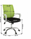 Kancelářská židle OZELA, zelená/černá/bílá/chrom