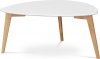 Stůl konferenční 85x48x40 cm,  MDF bílá deska,  nohy bambus přírodní odstín AF-1182 WT