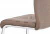Pohupovací jídelní židle DCL-405 CAP2, cappuccino látka, ekokůže/chrom