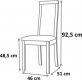 Designová dřevéná jídelní židle ABRIL látka tmavě hnědá/wenge