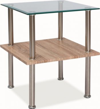 Konferenční stolek ANA dub sonoma/sklo