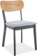 Jídelní čalouněná židle VITRO šedá/dub/grafit