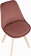 Jídelní židle LORITA, růžová Velvet látka/buk