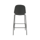 Barová židle MARIOLA NEW tmavě šedá/černý kov