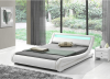 Čalouněná postel FILIDA 180x200, s LED osvětlením, bílá