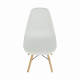 Plastová jídelní židle CINKLA 3 NEW, bílá/buk