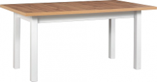 MADONA 2XL (MODENA 2XL)  jídelní stůl rozkládací lamino Dub wotan/ noha bílá dřevo -kolekce "DRE" (K150-Z)