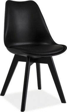 Plastová jídelní židle KRIS II černá/černá