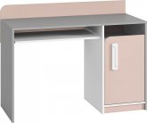 Dětský psací stůl VILLOSA šedá/bílá/růžová