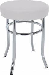 Jídelní stolička IRENA, ekokůže bílá/chrom