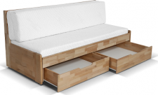 DONATELO A  - rozkládací postel dřevo masiv BUK, včetně roštu a úp, bez matrace (DUO-A=6balíků)kolekce "GB"  (150-Z)