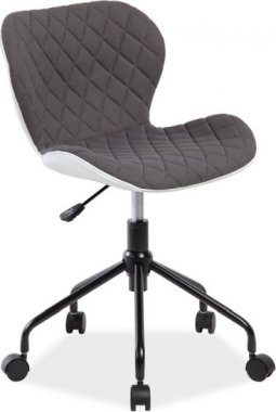 RINO - kancelářská židle -Eco kůže/látka - šedá / bílá (OBRRINOSZB) (S) ***POSLEDNÍ AKČNÍ KUSY DO VYPRODÁNÍ