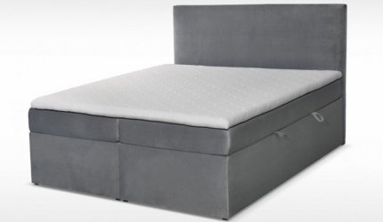 Čalouněná postel Chantal II 160x200, s úložným prostorem, IN 91 šedá