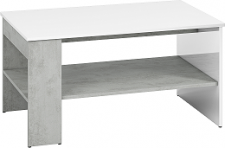 LAMIA 10 - konferenční stolek, lamino, beton/bílá lesk/bílá lesk MDF (ML) (LUMENS10=1BALÍK) (K150)