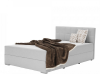 Čalouněná postel FERATA KOMFORT 120x200, s úložným prostorem, světle šedá