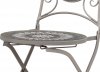 Zahradní židle  JF2220, keramická mozaika, kov, šedý lak