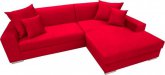 Rohová sedací souprava Mexicana, rozkládací s úložným prostorem, pravá, červená/Casablanka 2309
