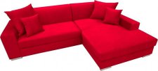 Rohová sedací souprava Mexicana, rozkládací s úložným prostorem, pravá, červená/Casablanka 2309