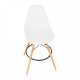 Barová židle CARBRY 2 NEW, buk/bílý plast