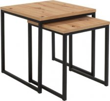 stolek AROZ SET LAW/40+LAW/50  dub artisan/černý kovový rám