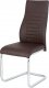 Jídelní židle HC-955 BR, hnědá koženka / chrom