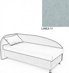 Čalouněná postel AVA NAVI, s úložným prostorem, 90x200, levá, LINEA 11