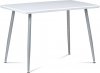Jídelní stůl 110x70 cm, MDF vys. lesk bílý / šedý lak GDT-227 WT