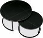 Set 2 ks konferenčních stolů AHG-404 BK, černá keramika/černý kov