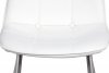 Jídelní židle CT-393 WT, bílá ekokůže/kov