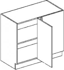 Spodní kuchyňská skříňka COSTA DNPP 100, rovná do rohu