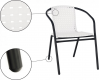 Stohovatelná záhradní židle BERGOLA, bílá/černý kov