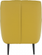 Designové retro křeslo LINSY, žlutá/černý kov, kůže/ekokůže