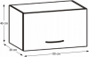 Horní kuchyňská skříňka CYRA NEW G0-50 na digestoř, dub sonoma/bílá