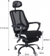Kancelářská židle SIDRO s podnoží, černá síťka/černá