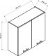 W80 h. skříňka 2-dveřová CARLO šedá/grafit