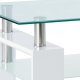 Konferenční stolek AF-1024 WT, bílá lesk/sklo