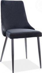 Designová jídelní židle NOPI VELVET černá