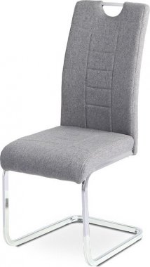 Pohupovací jídelní židle DCL-404 GREY2, šedá látka/chrom