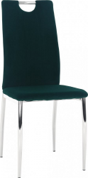 Jídelní židle OLIVA NEW, smaragdová Velvet látka/chrom