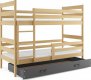 Patrová postel Norbert s úložným prostorem, borovice/růžová