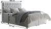 Čalouněná postel FONDA 180x200, s úložným prostorem, světle šedá