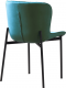 Jídelní židle ADENA, smaragdová Velvet látka/černý kov