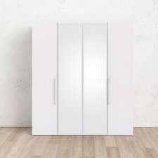Šatní skříň Lutta 14904 bílá/zrcadlo