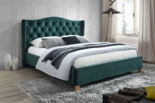 Čalouněná postel ASPEN 160x200, zelená